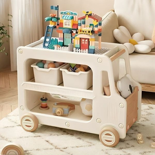 Органайзер для іграшок та книг Lumpurini Romeo, 2 контейнери, 2 яруси. Стелаж-полиця в дитячу. Переоцінка YYD434-3-sale фото