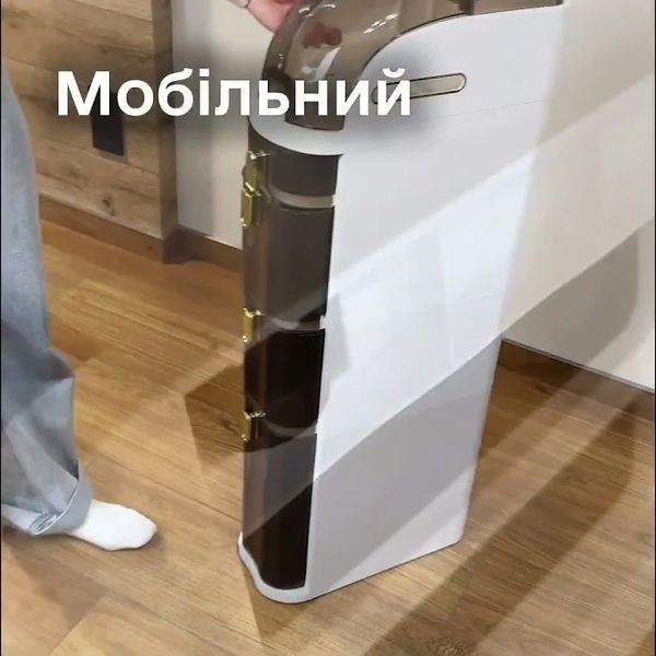 Органайзер пенал на 5 секцій для зберігання у ванну кімнату, кухню, дитячу. Вузька модульна шафа, комод з прозорими шухлядами 7223 фото