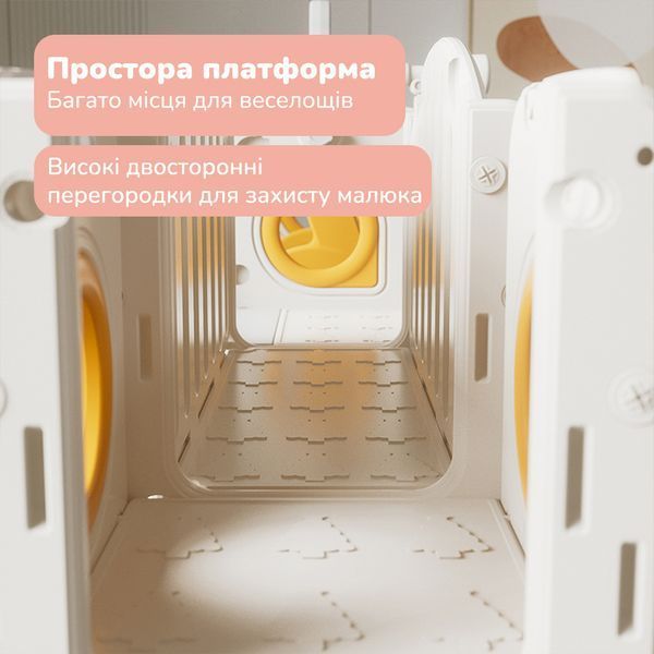 Детский игровой комплекс Lumpurini Massimiliana 5-в-1: мольберт, горка, качели, туннель, зона для игр, баскетбольная корзина, руль, телескоп, хранилище для игрушек YYS2484 фото